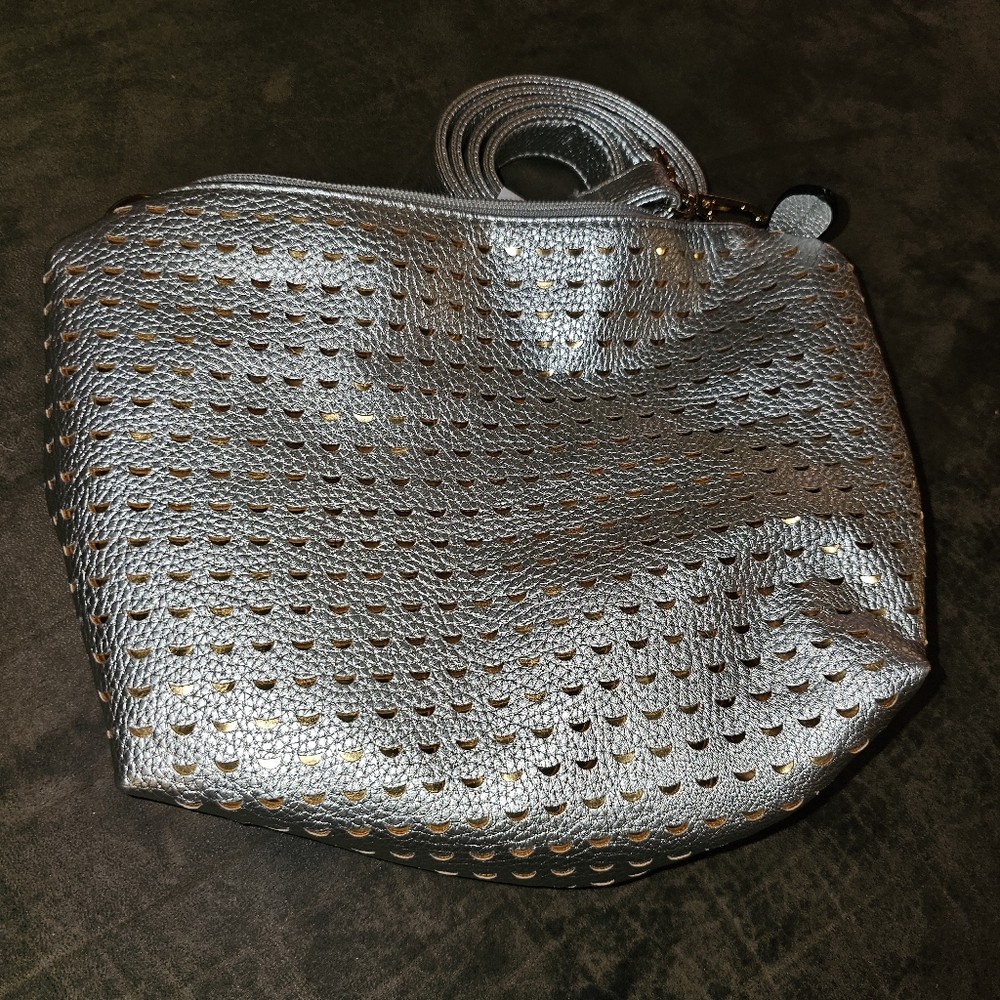Silver crossbody bag